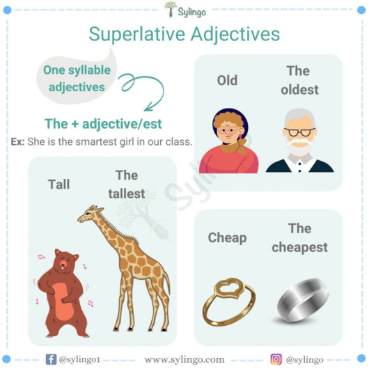 Superlative adjectives