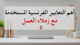 Les expressions françaises à utiliser avec ses collègues -2- التعابير الفرنسية المستخدمة مع زملاء العمل