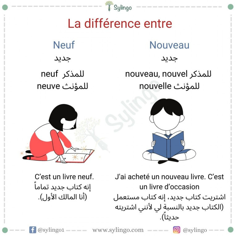 الفرق بين Neuf و Nouveau