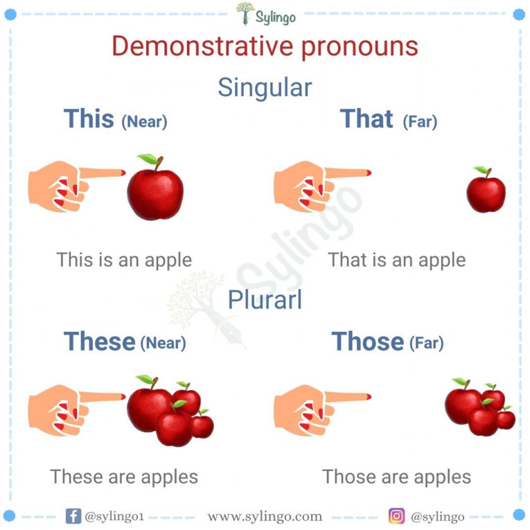 أسماء الإشارة في اللغة الإنجليزية