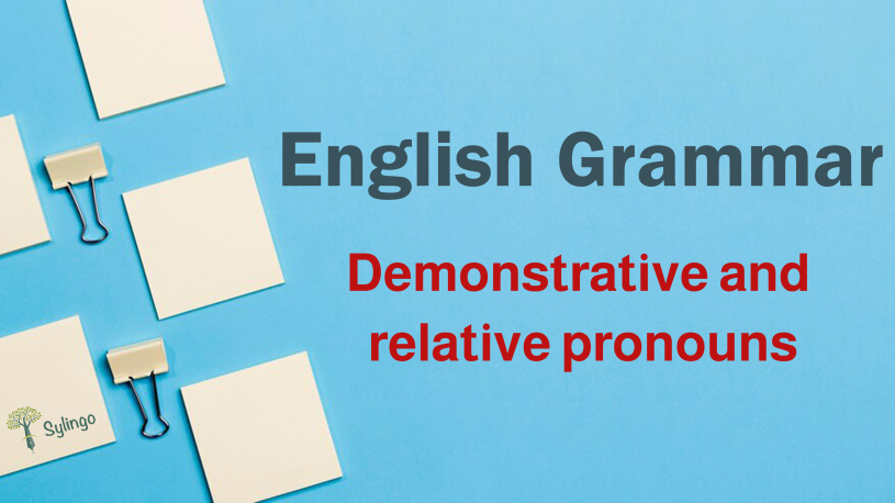Demonstrative and relative pronouns