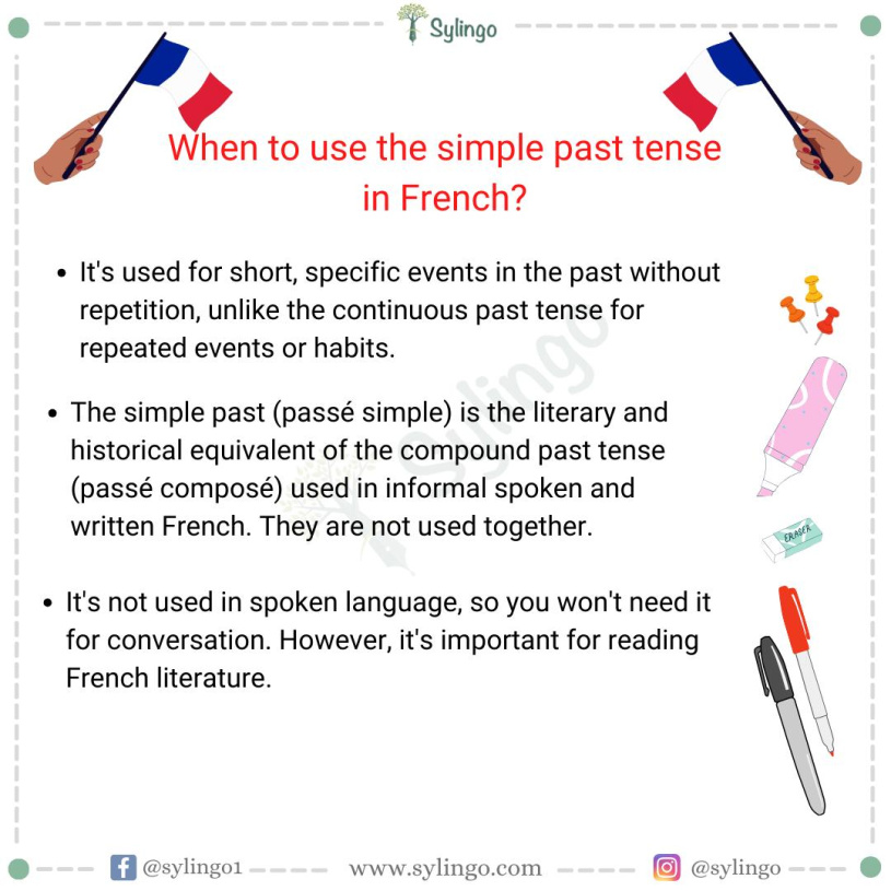 When to use the simple past tense in French?