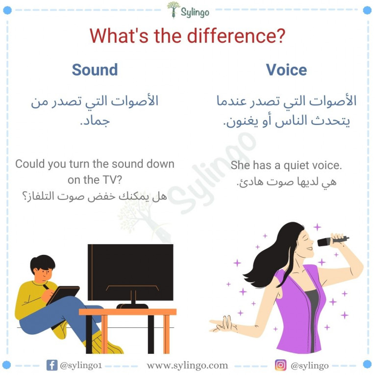 الفرق بين Sound و Voice