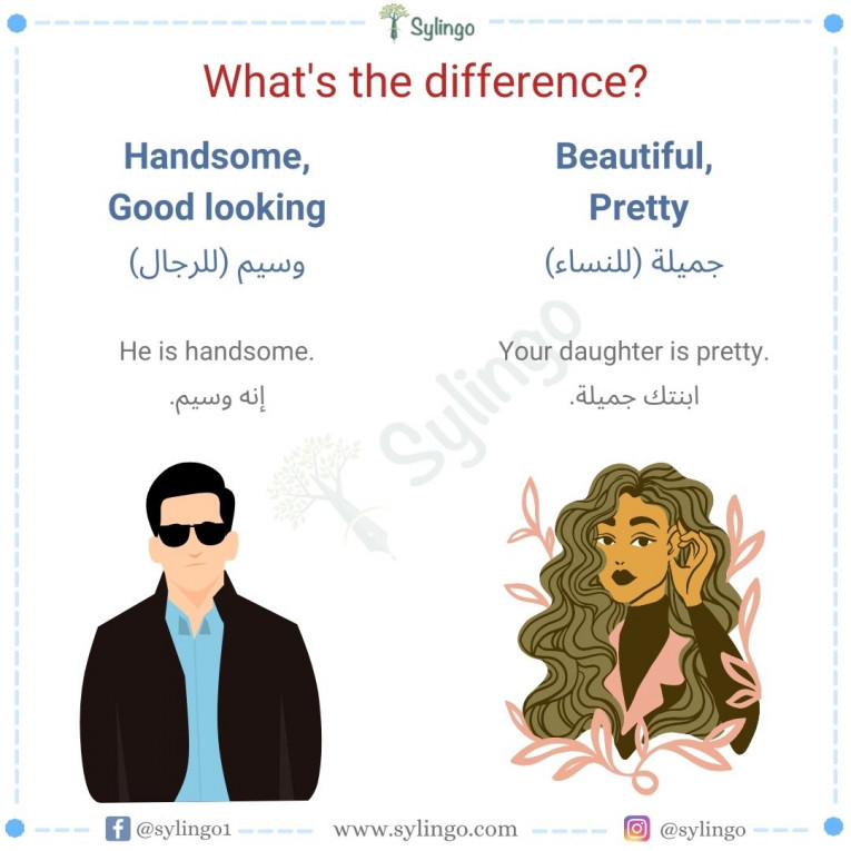 الفرق بين Beautiful و Handsome